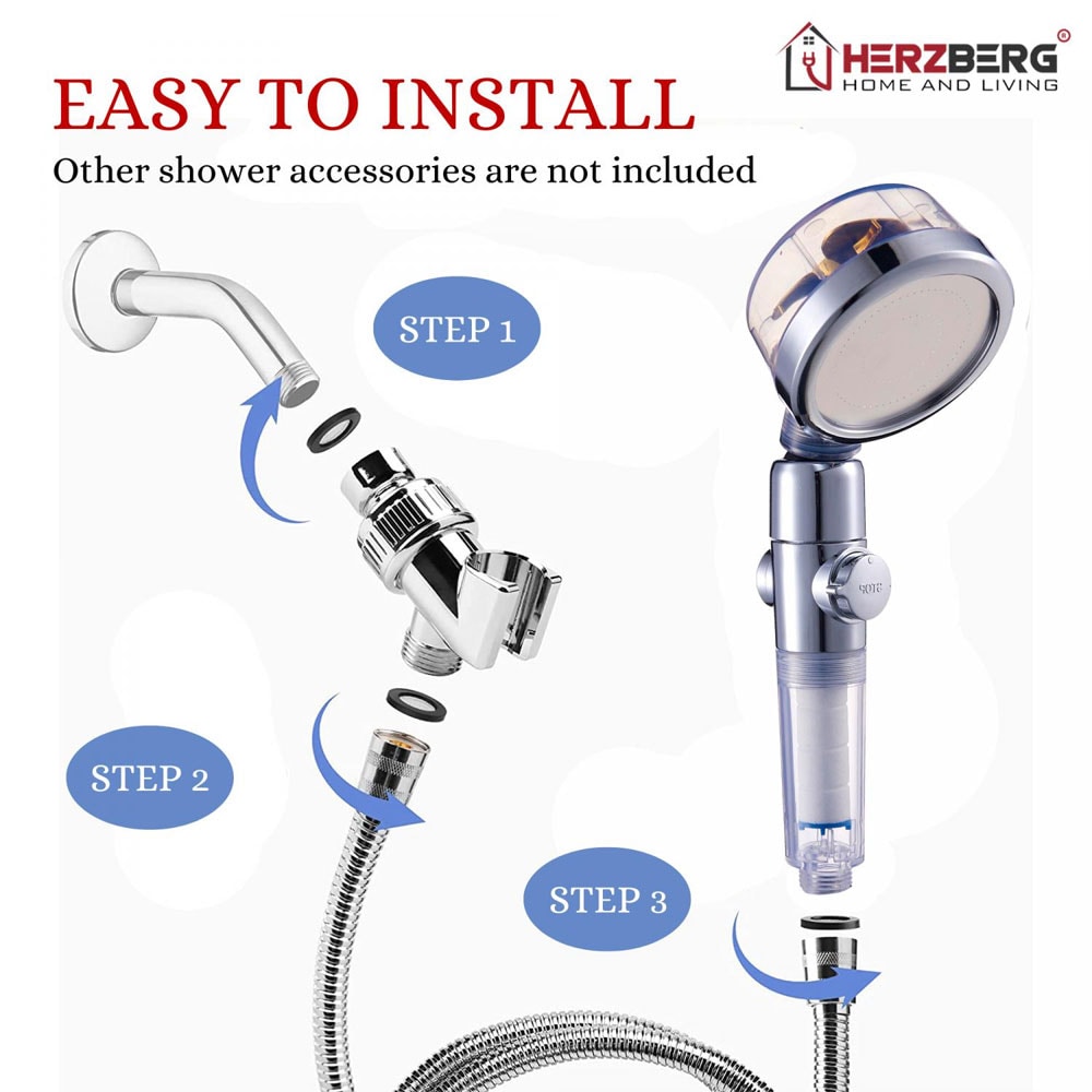 Herzberg - Vattenbesparande duschmunstycke med högtryck