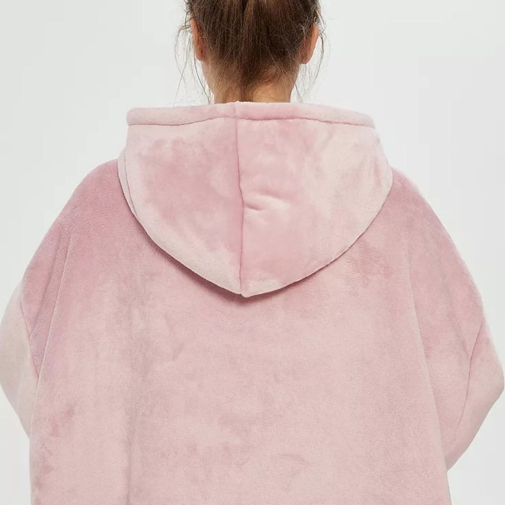Lång Oversized Hoodie - Rosa (120cm)
