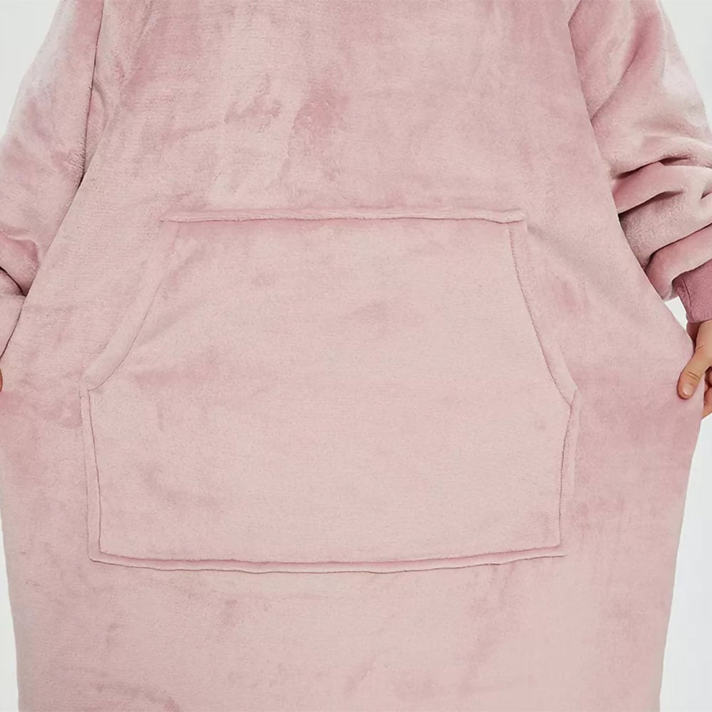Lång Oversized Hoodie - Rosa (120cm)