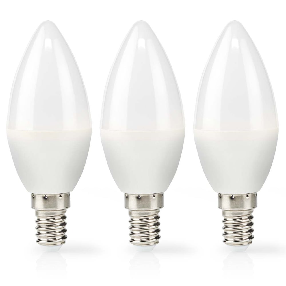 Nedis Frostad LED-lampa Varmvit E14, kron, 2.8W, 250lm, 2700K - 3-pack