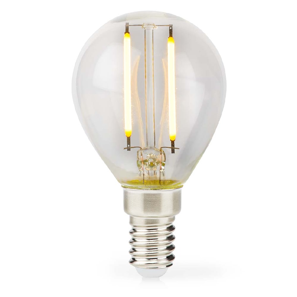 Nedis Klar LED-lampa Varmvit E14, G45, 2W, 250lm, 2700K