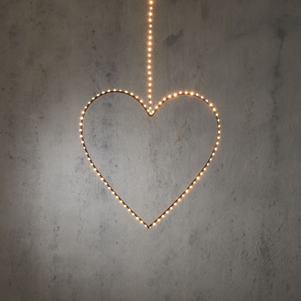 Hjärta med LED-belysning - varmt sken