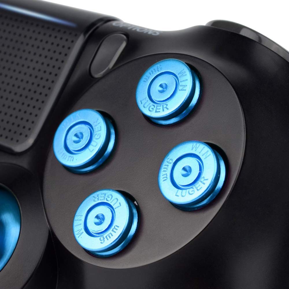 Tumgrepp och knappar till PS4-handkontroll - Blå