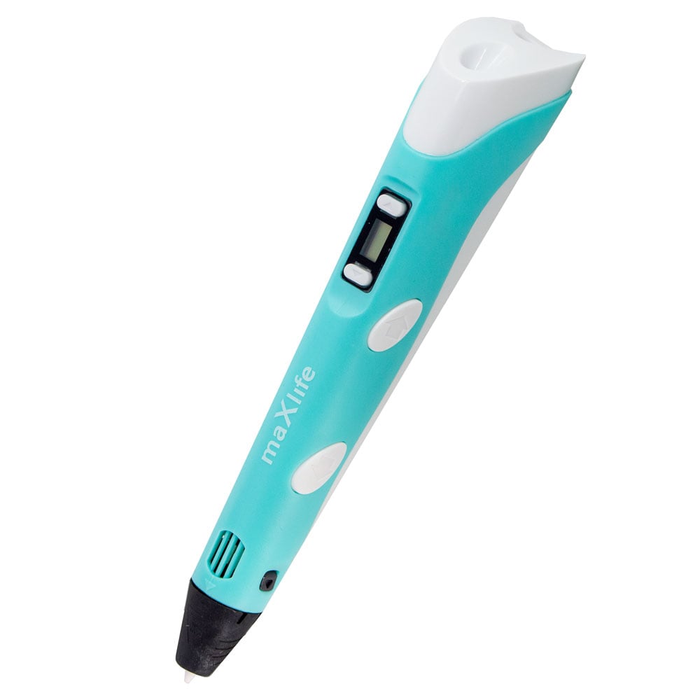 Maxlife Blå 3D-Penna med PLA-färger - MXPP-100