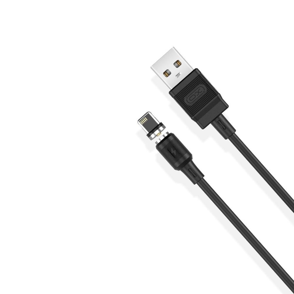 XO Magnetisk USB-kabel USB - Lightning 2,1A 1m Svart