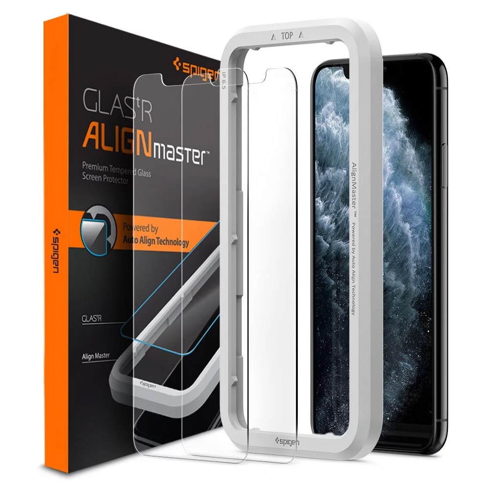 Spigen GLAS.tR AlignMaster iPhone 11/XR 2-pack