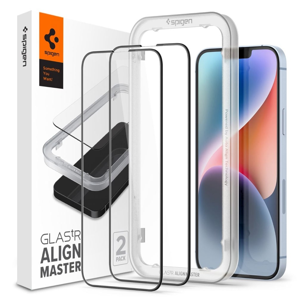 Spigen GLAS.tR AlignMaster iPhone 14 Plus 2-pack
