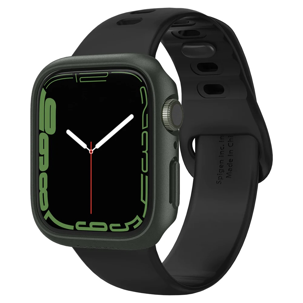 Spigen Thin Fit Skydd Apple Watch 7 45mm Grön