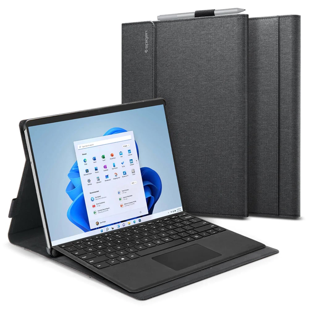Spigen Stand Folio Case Microsoft Surface Pro 8 Svart