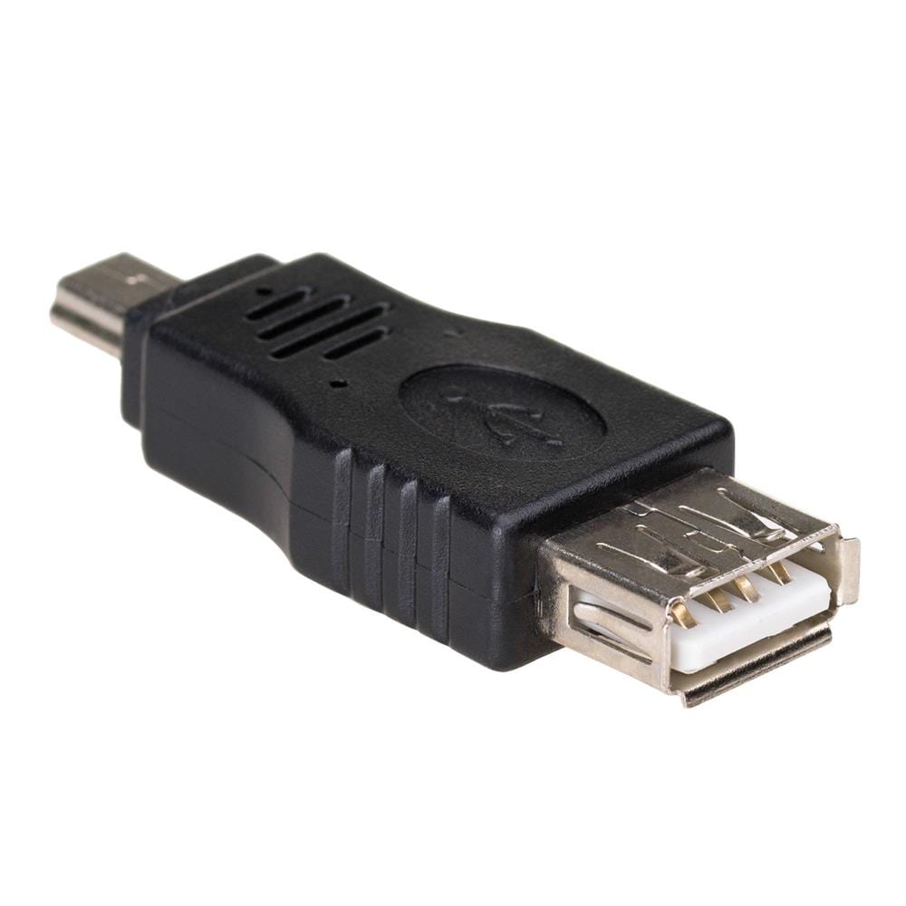 Akyga OTG-adapter Mini-USB-hane (Typ-B) - USB-A-hona - Svart