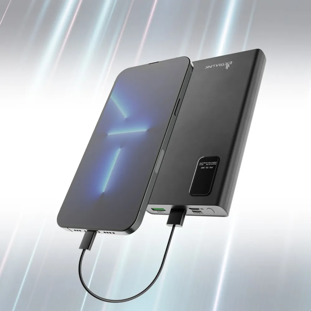 Extralink Powerbank EPB-067B, 10000mAh USB-C - Svart