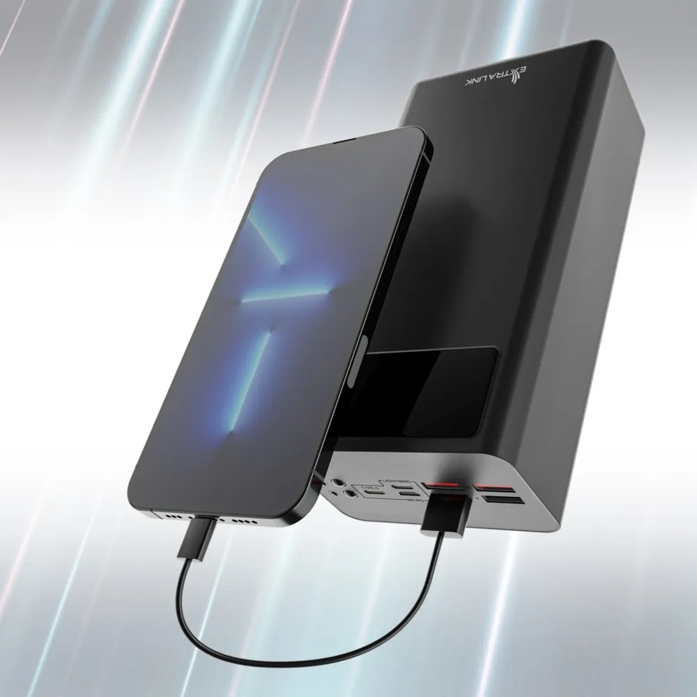 Extralink Powerbank EPB-114, 50000mAh USB-C - Svart