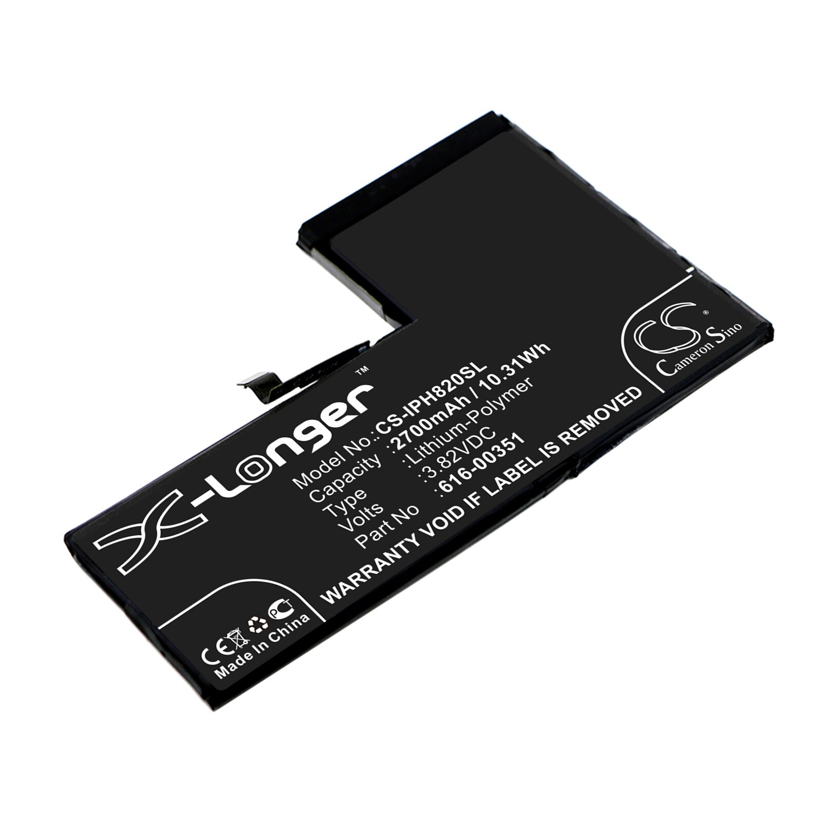 Batteri till SmartPhone, Mobil för Apple iPhone X, MQA62LL/A, MQA92LL/A m.fl.
