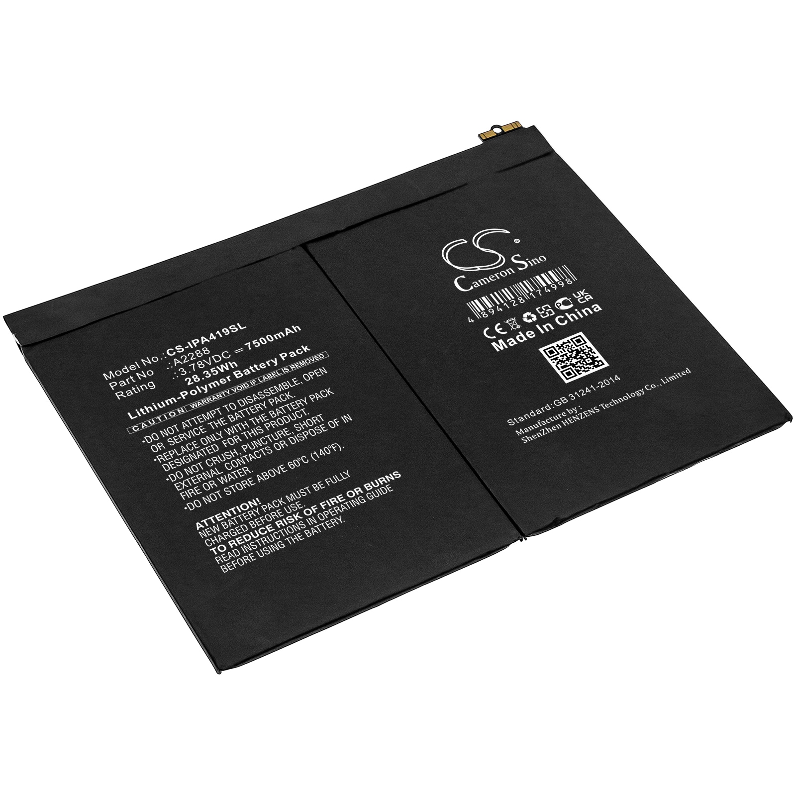Batteri till Tablett för Apple iPad Air 4, iPad Air 4 10.9" 2020, A2324 m.fl.