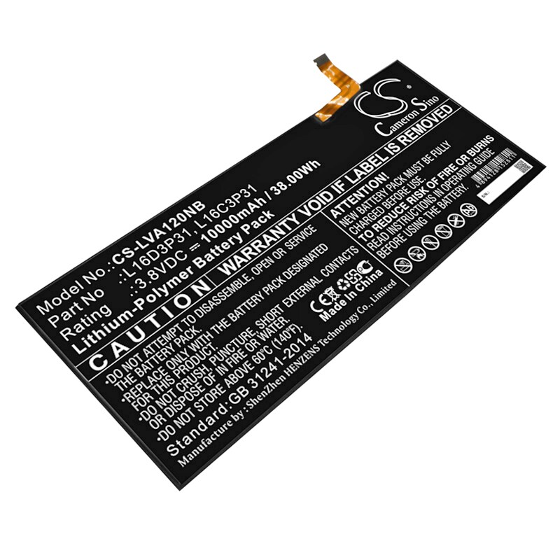 Batteri till Notebook, Bärbar dator för Lenovo Yoga A12, YB-Q501F ZA1Y0061US