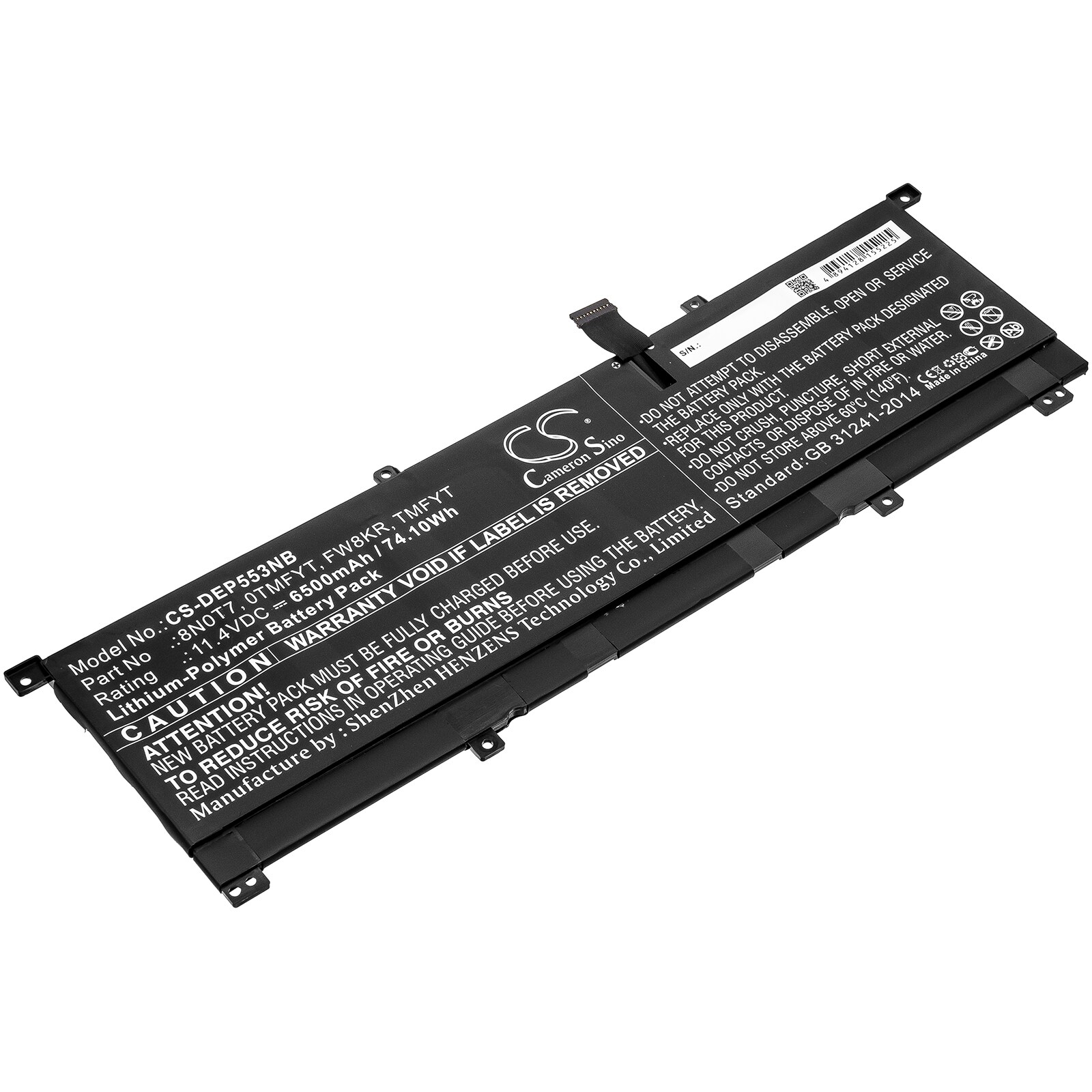 Batteri till Notebook, Bärbar dator för DELL Precision 5530 2-in-1 m.fl.