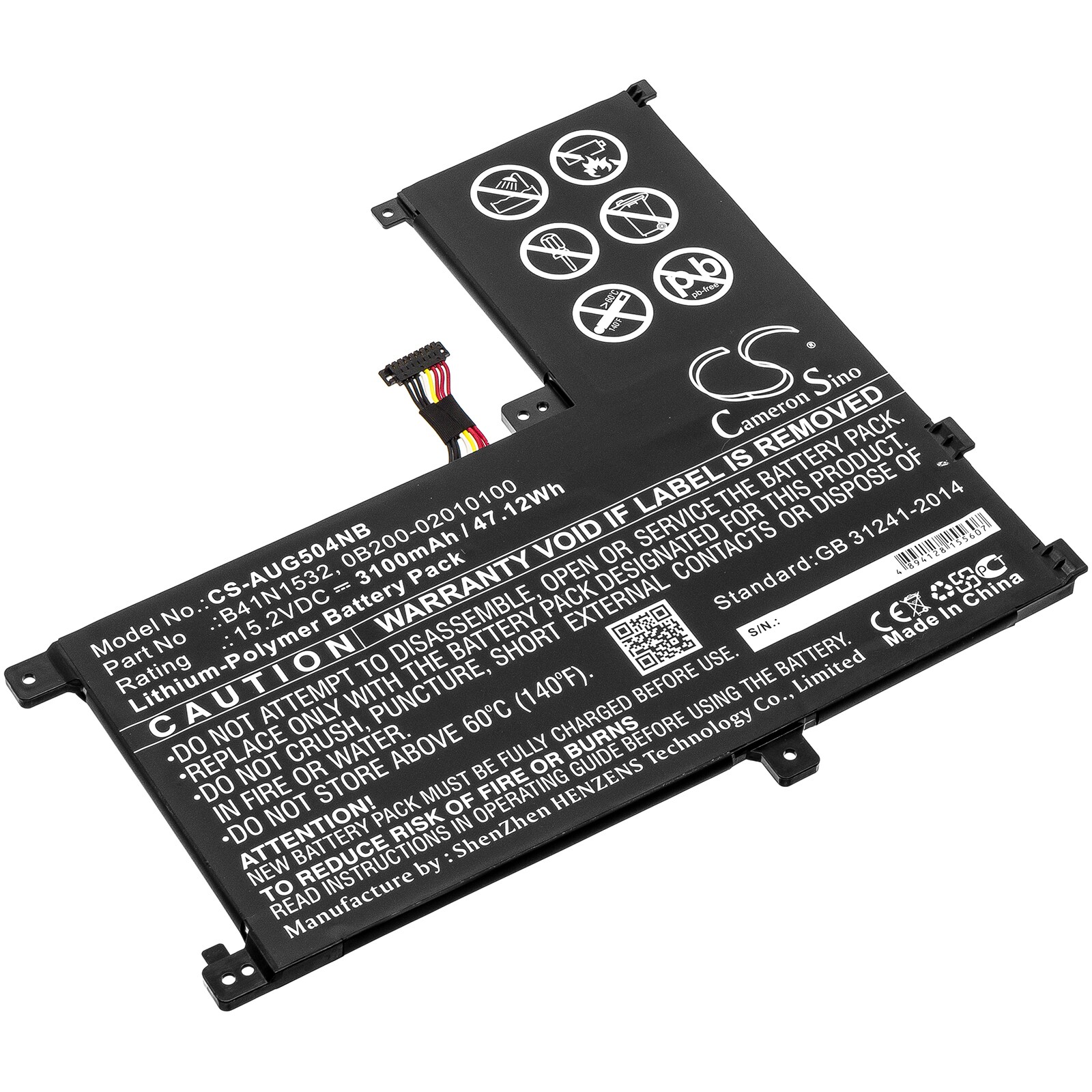 Batteri till Notebook, Bärbar dator för Asus Q504UA-BHI5T13 m.fl.