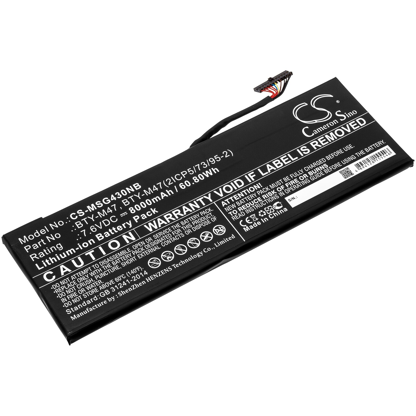Batteri till Notebook, Bärbar dator för MSI GS43VR PHANTOM PRO-210 m.fl.