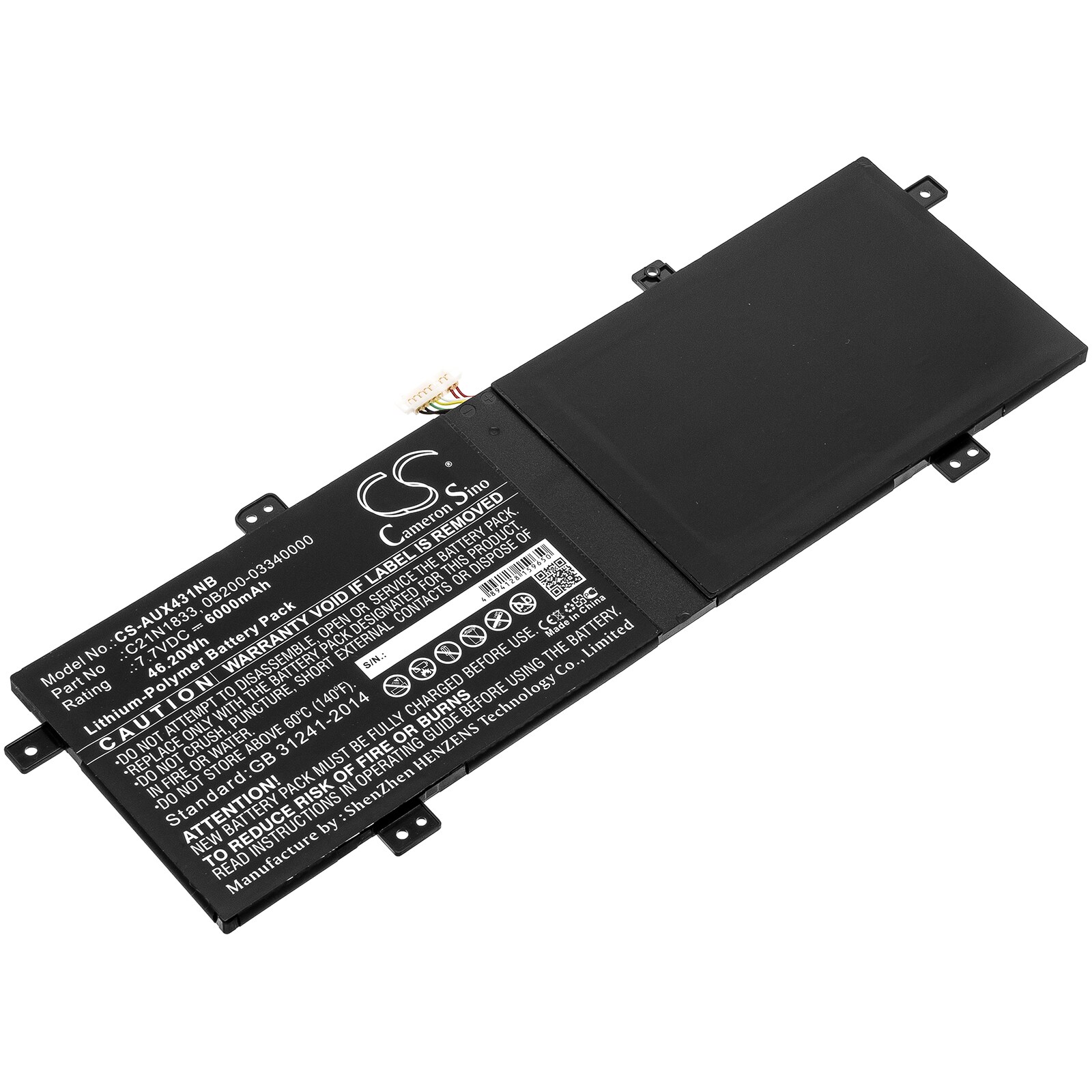 Batteri till Notebook, Bärbar dator för Asus UX431, UX431FA m.fl.