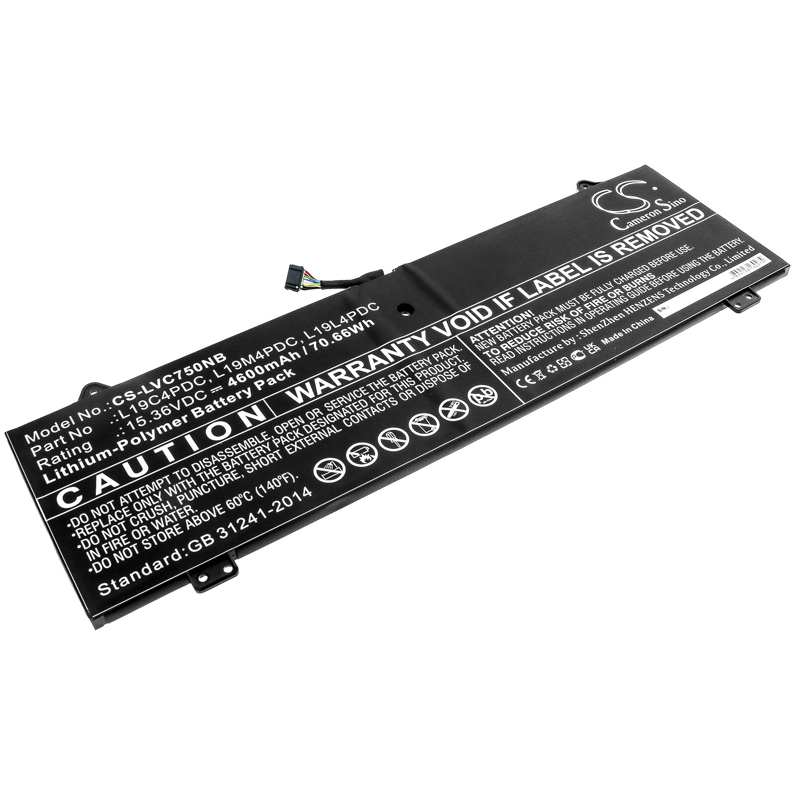 Batteri till Notebook, Bärbar dator för Lenovo Yoga C750 14 ITL, Yoga 14C ITL 2021 m.fl.