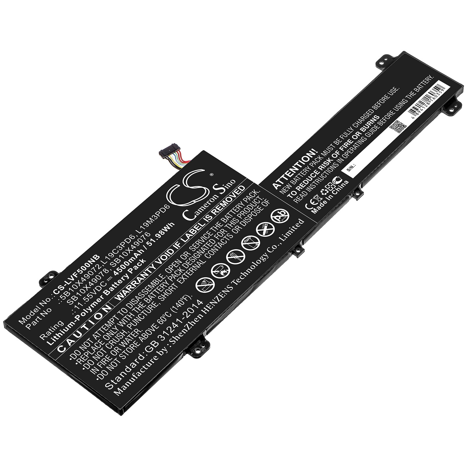 Batteri till Notebook, Bärbar dator för Lenovo IdeaPad Flex 5 m.fl.