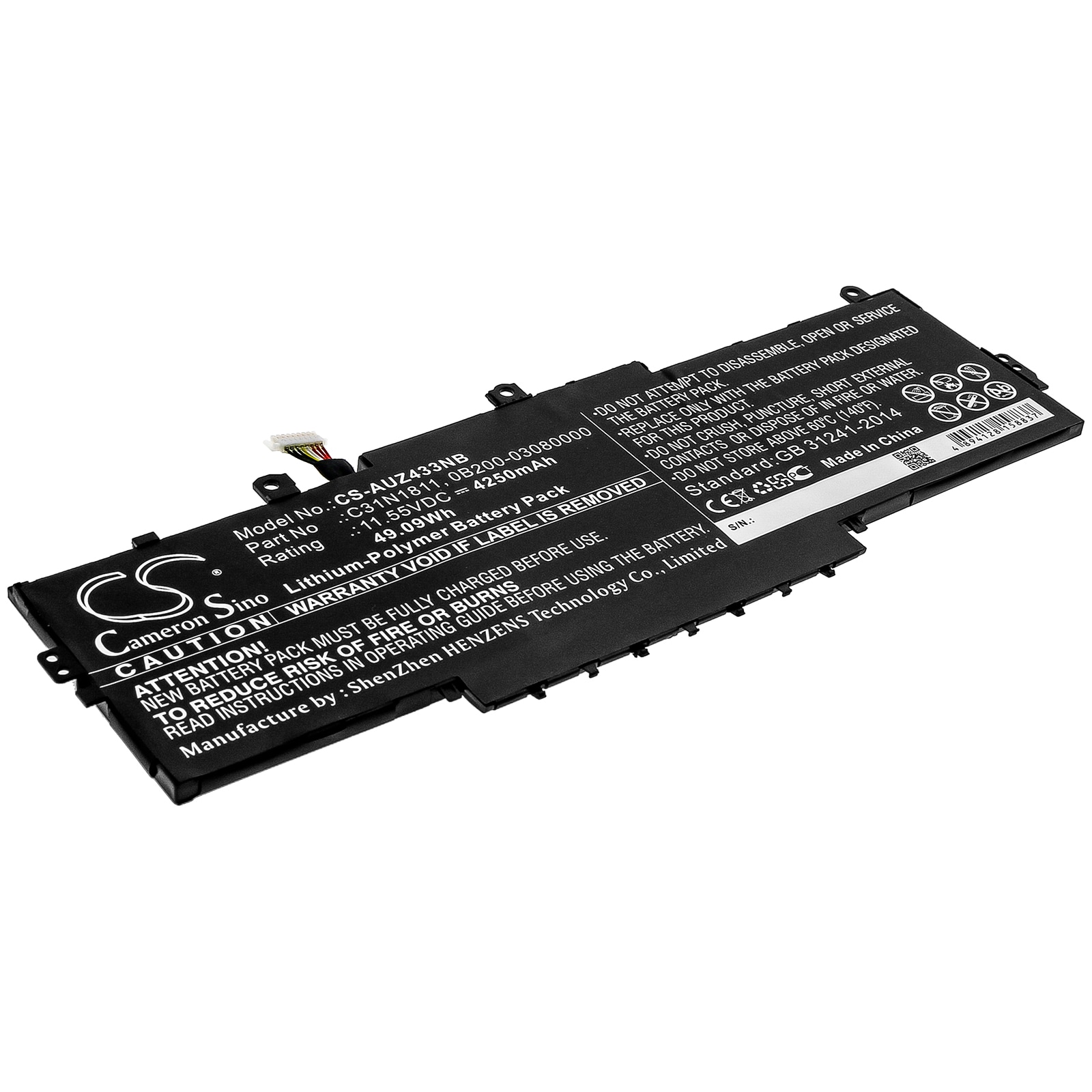 Batteri till Notebook, Bärbar dator för Asus ZenBook 14 UX433FN-BP8201T m.fl.