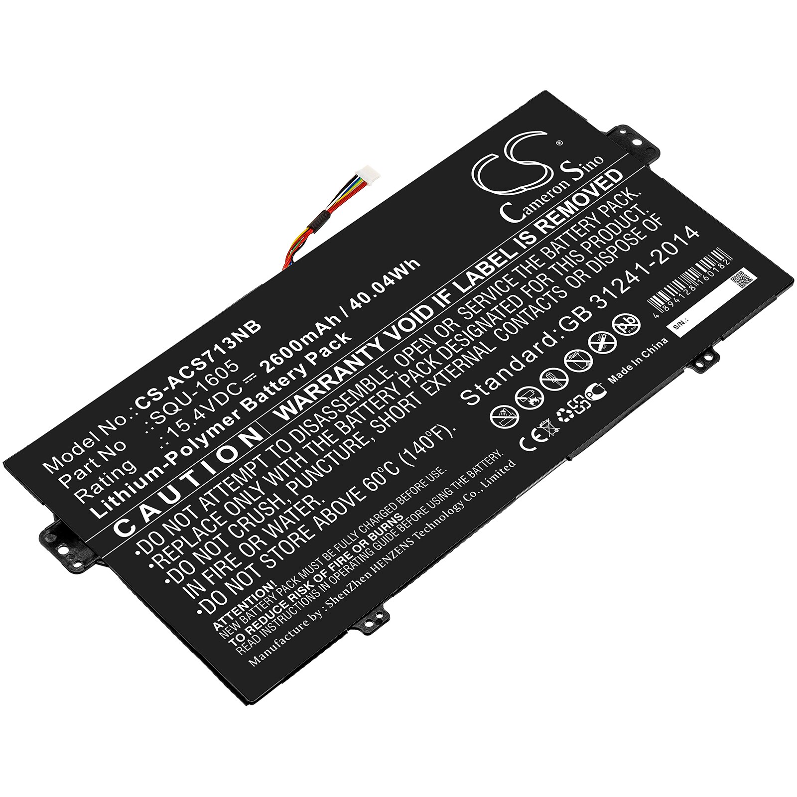 Batteri till Notebook, Bärbar dator för Acer SF713-51-M0AK, SF713-51-M16U m.fl.