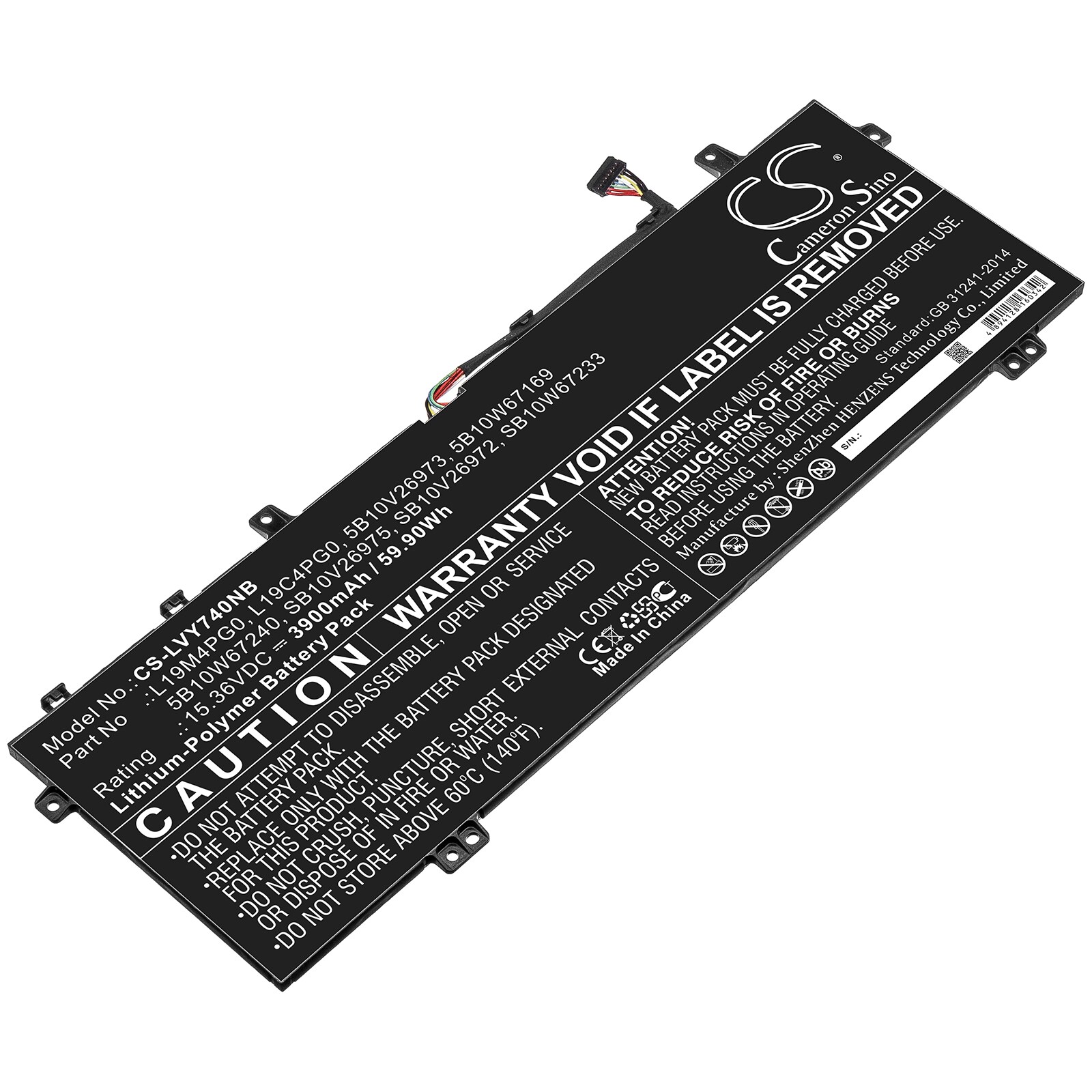 Batteri till Notebook, Bärbar dator för Lenovo Legion Y740S, Legion Y740S-15IMH