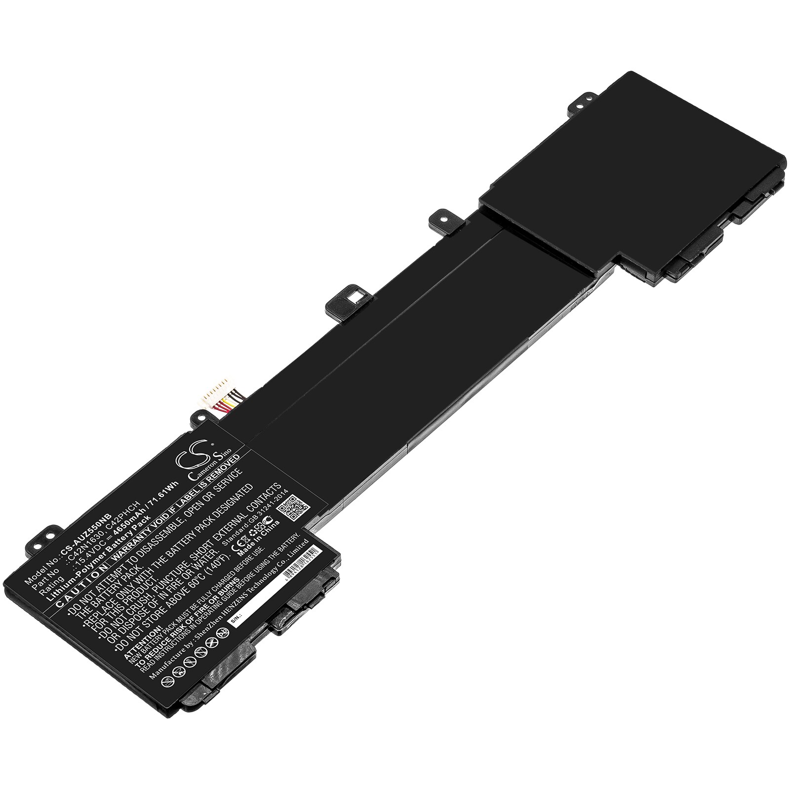 Batteri till Notebook, Bärbar dator för Asus Zenbook Pro UX550VD-BN082R m.fl.