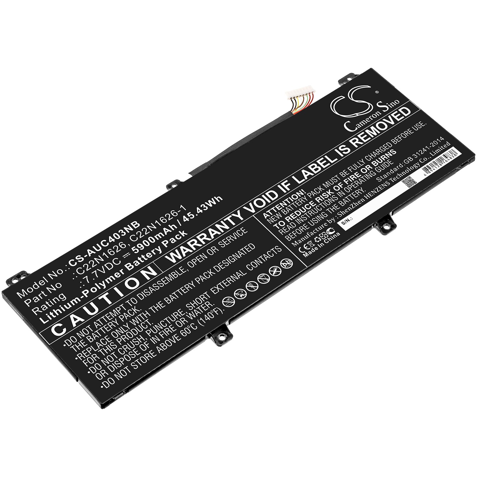 Batteri till Notebook, Bärbar dator för Asus Chromebook C403NA-FQ0004 m.fl.