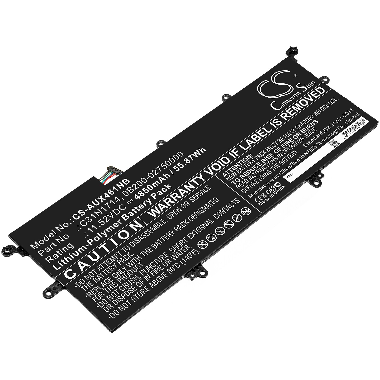Batteri till Notebook, Bärbar dator för Asus ZenBook Flip 14 UX461UA-M00540 m.fl.