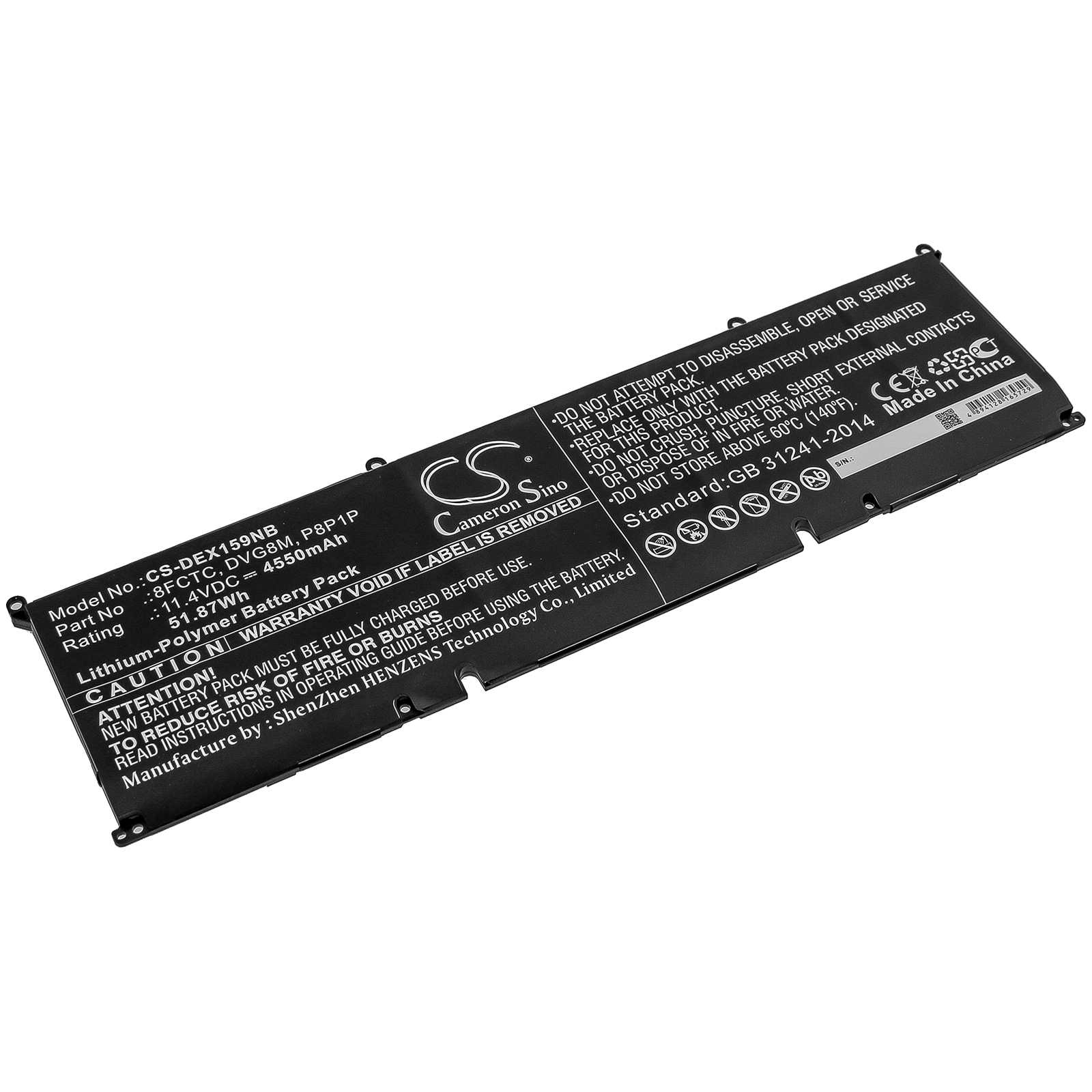 Batteri till Notebook, Bärbar dator för DELL XPS 15 9500, XPS 15-9500-R1845TS m.fl.