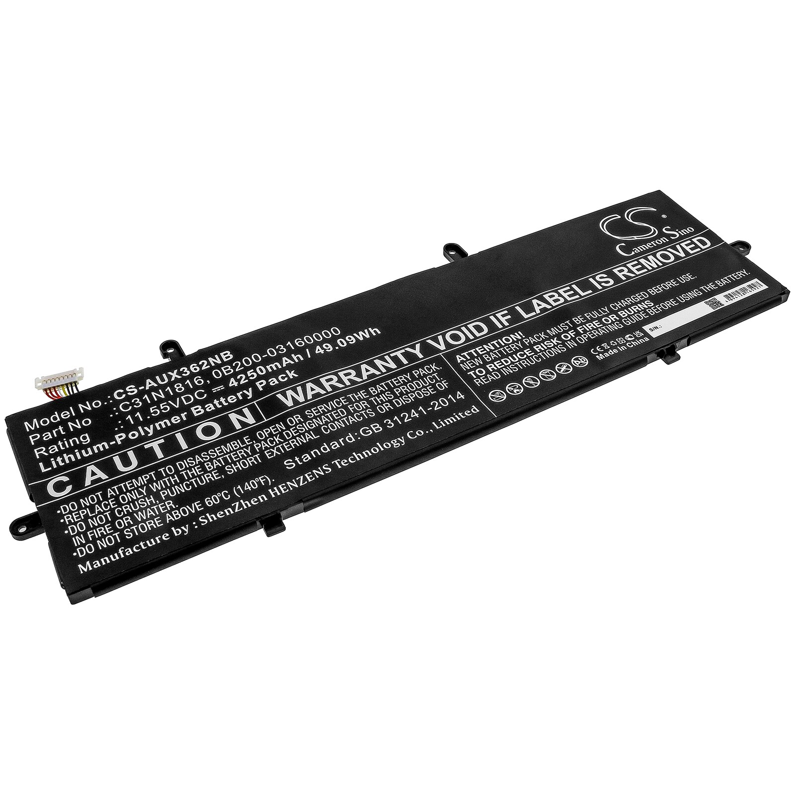 Batteri till Notebook, Bärbar dator för Asus Zenbook Flip 13 UX362FA-EL090T m.fl.