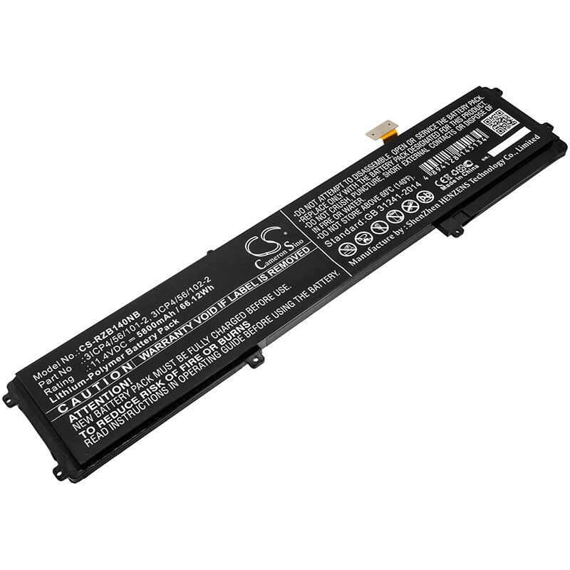 Batteri till Notebook, Bärbar dator för Razer Blade 14, RZ09-01953E72-R3U1 m.fl.