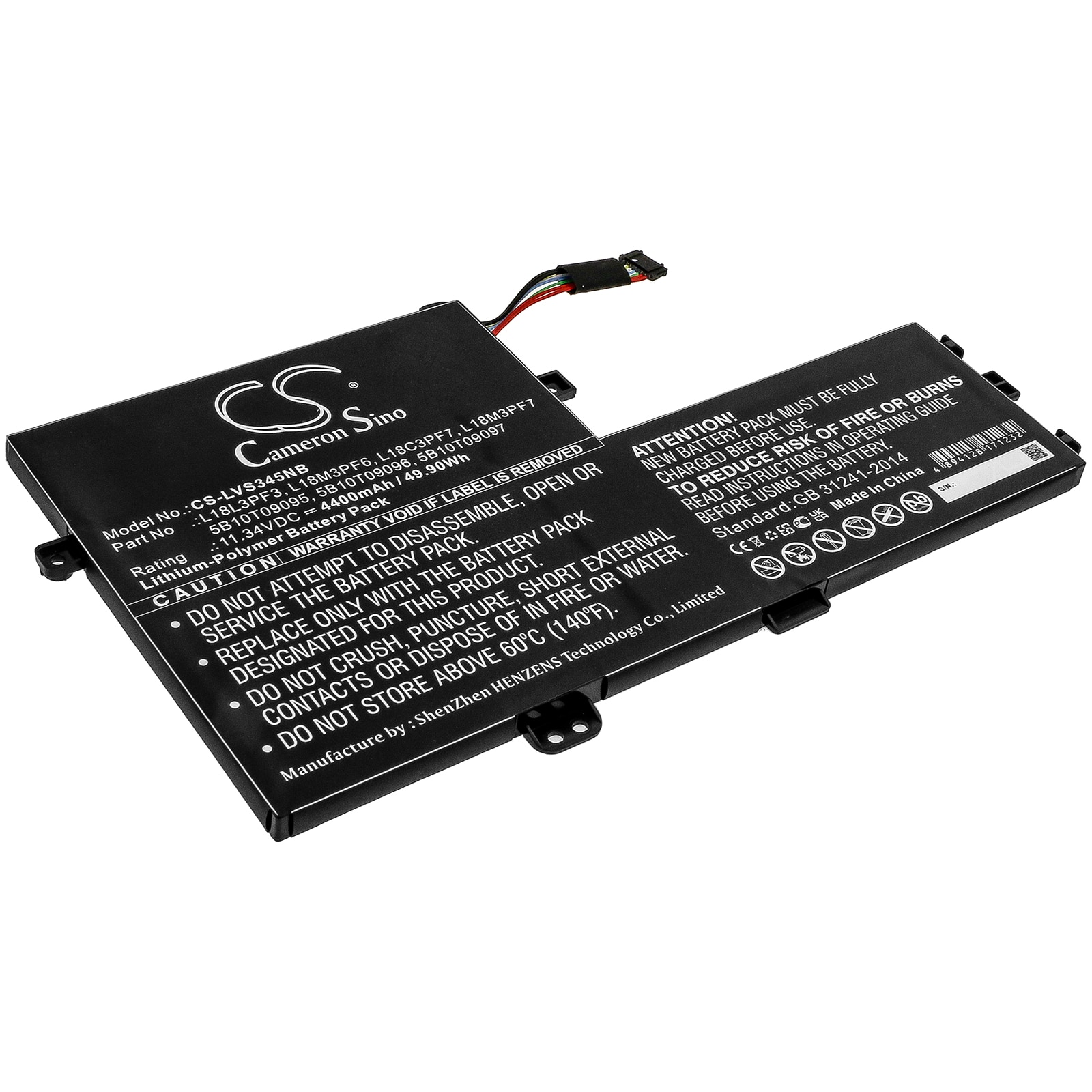 Batteri till Notebook, Bärbar dator för Lenovo IdeaPad S340-15IIL(81WW) m.fl.
