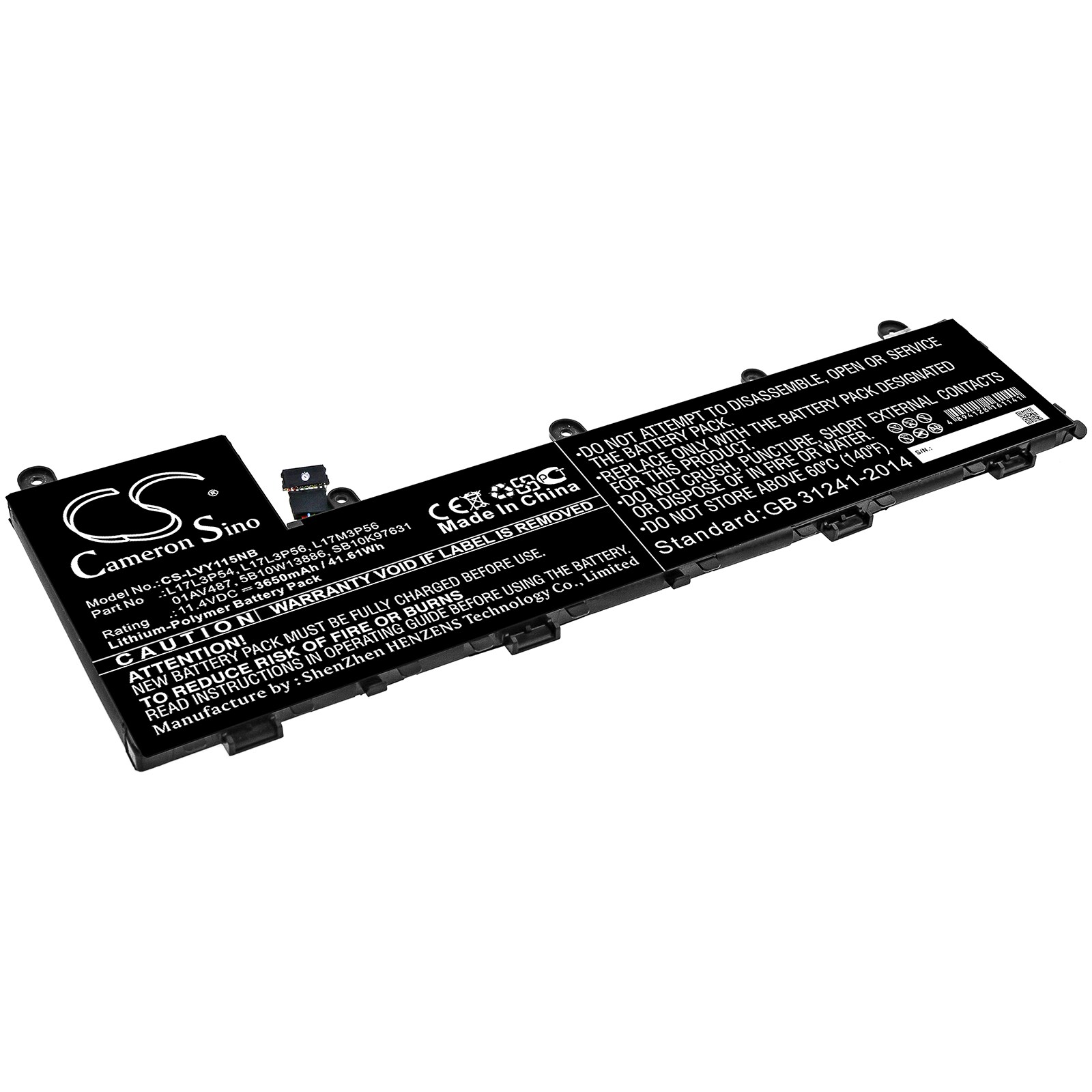 Batteri till Notebook, Bärbar dator för Lenovo Yoga 11E 5th, TP 11e 5th-20LRS0CN00 m.fl.