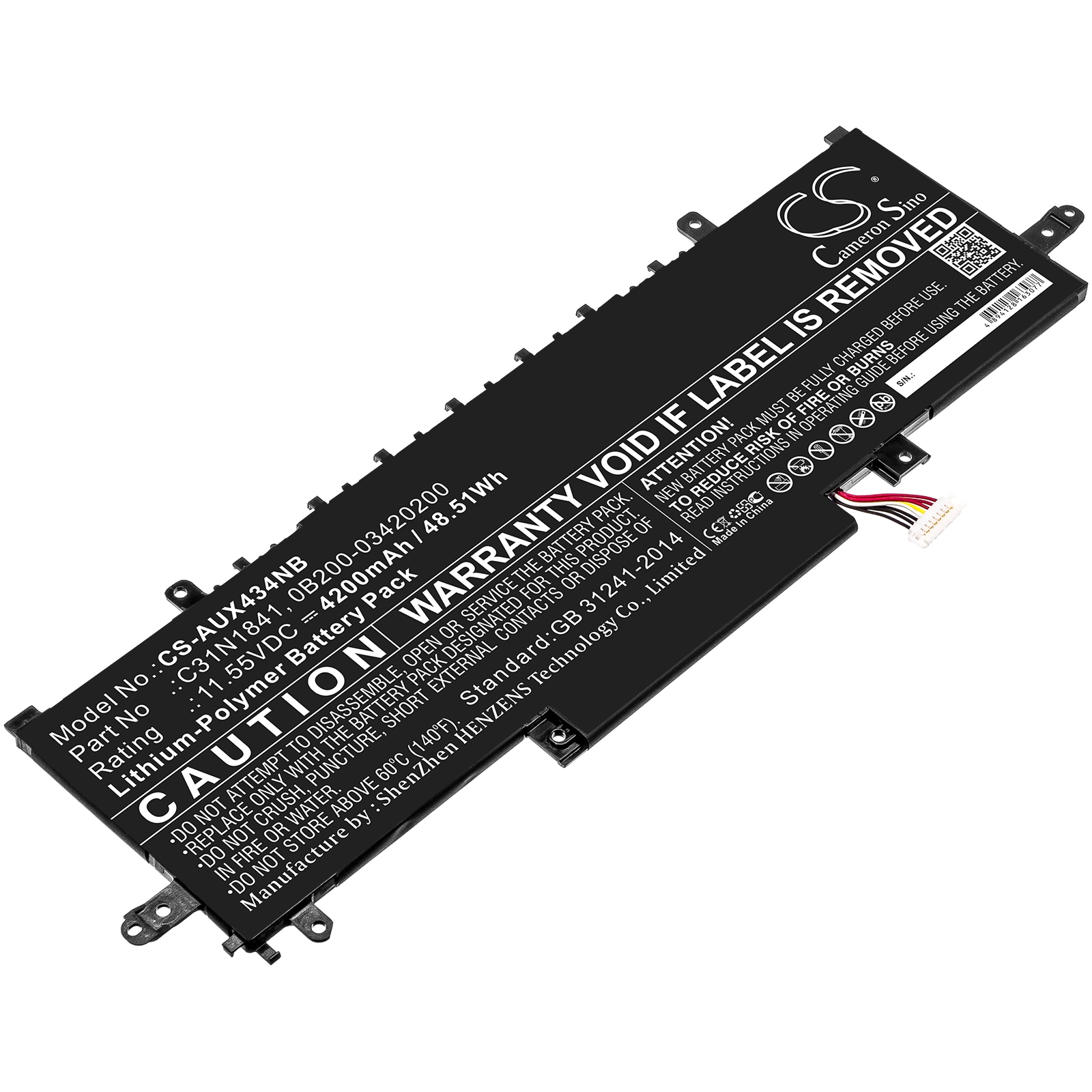 Batteri till Notebook, Bärbar dator för Asus ZenBook 14 UX434FL-AI034R m.fl.