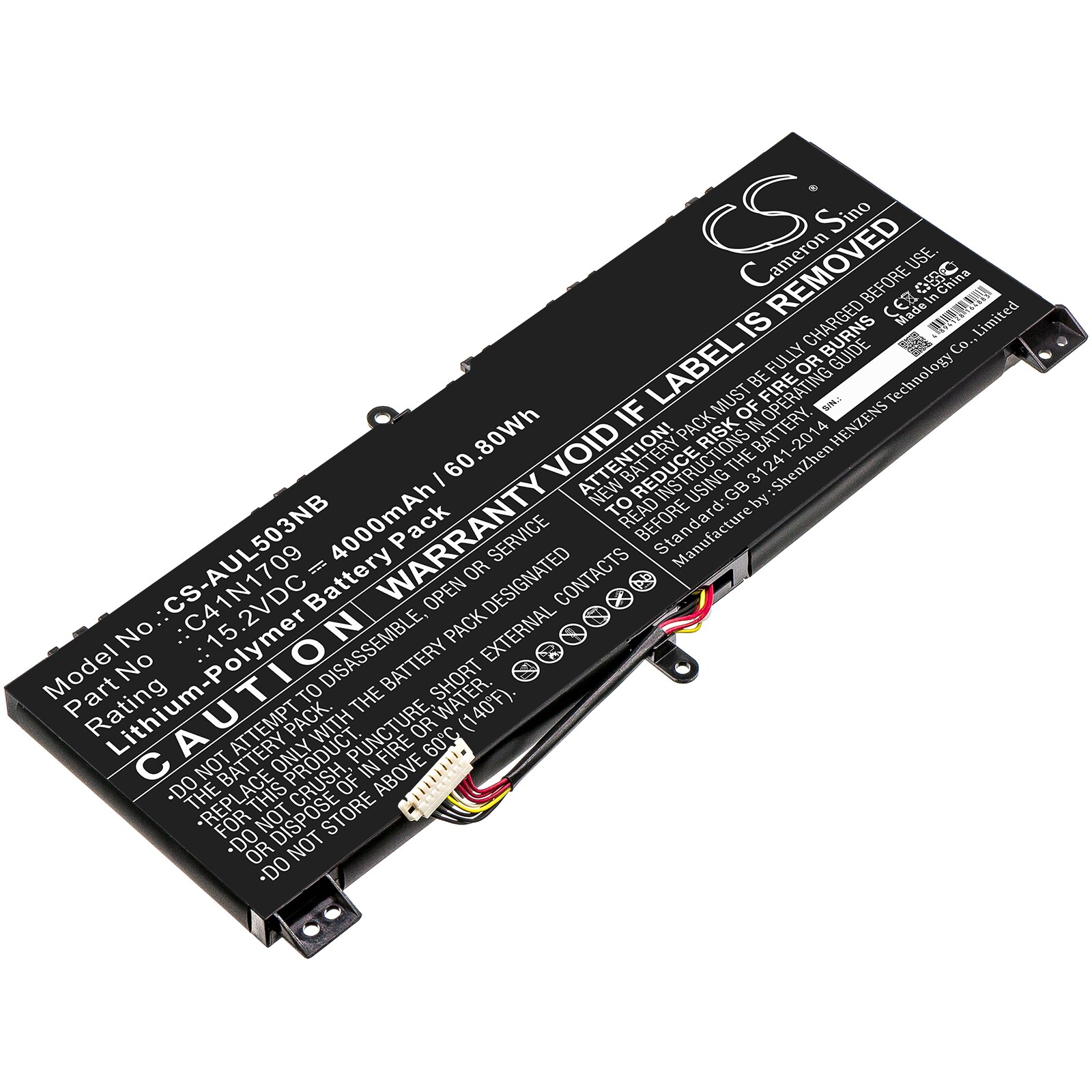 Batteri till Notebook, Bärbar dator för Asus ROG Strix GL503VS-0041A7700HQ m.fl.