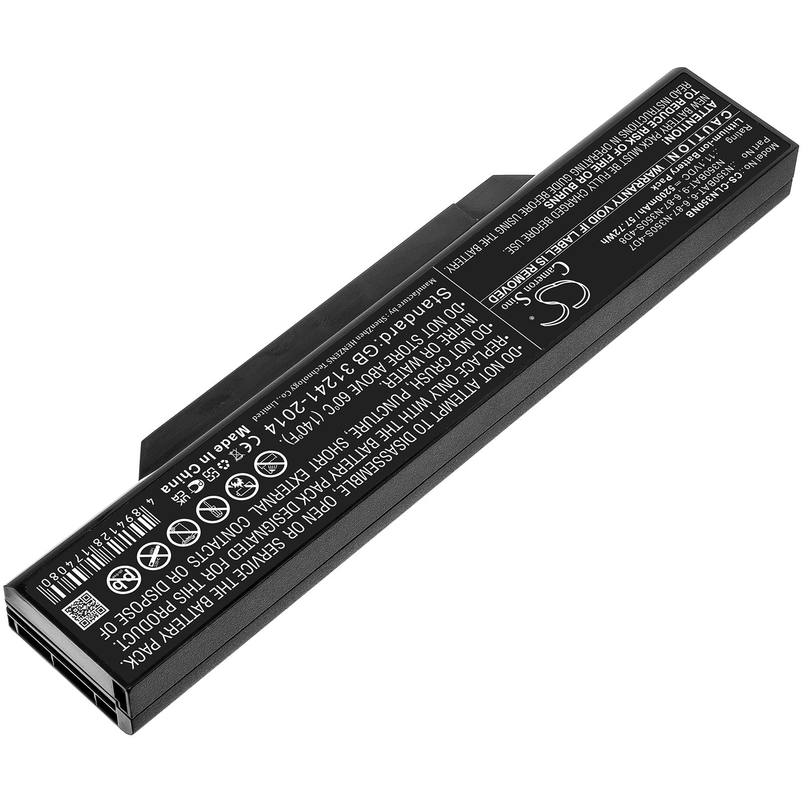 Batteri till Notebook, Bärbar dator för Clevo N350DV, N350DW, B519II(47781)(N350TW) m.fl.