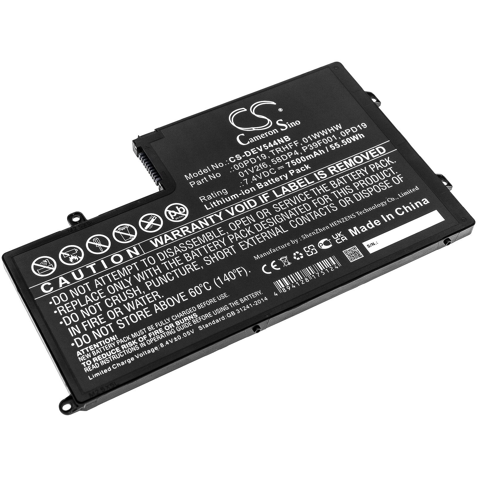Batteri till Notebook, Bärbar dator för DELL Inspiron 14-5442, Inspiron 14-5443 m.fl.