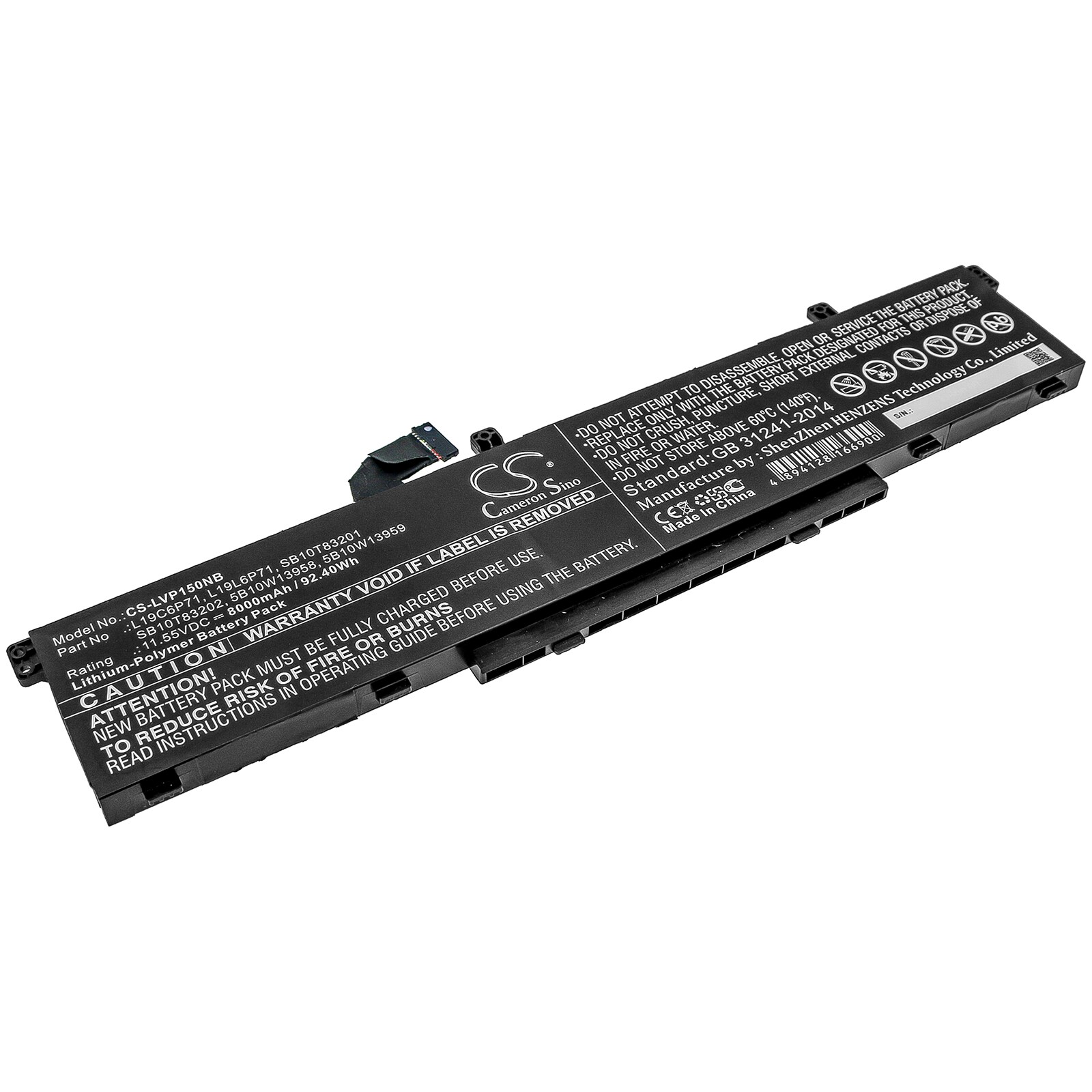 Batteri till Notebook, Bärbar dator för Lenovo ThinkPad P15 Gen 1 20SUS0GA00 m.fl.