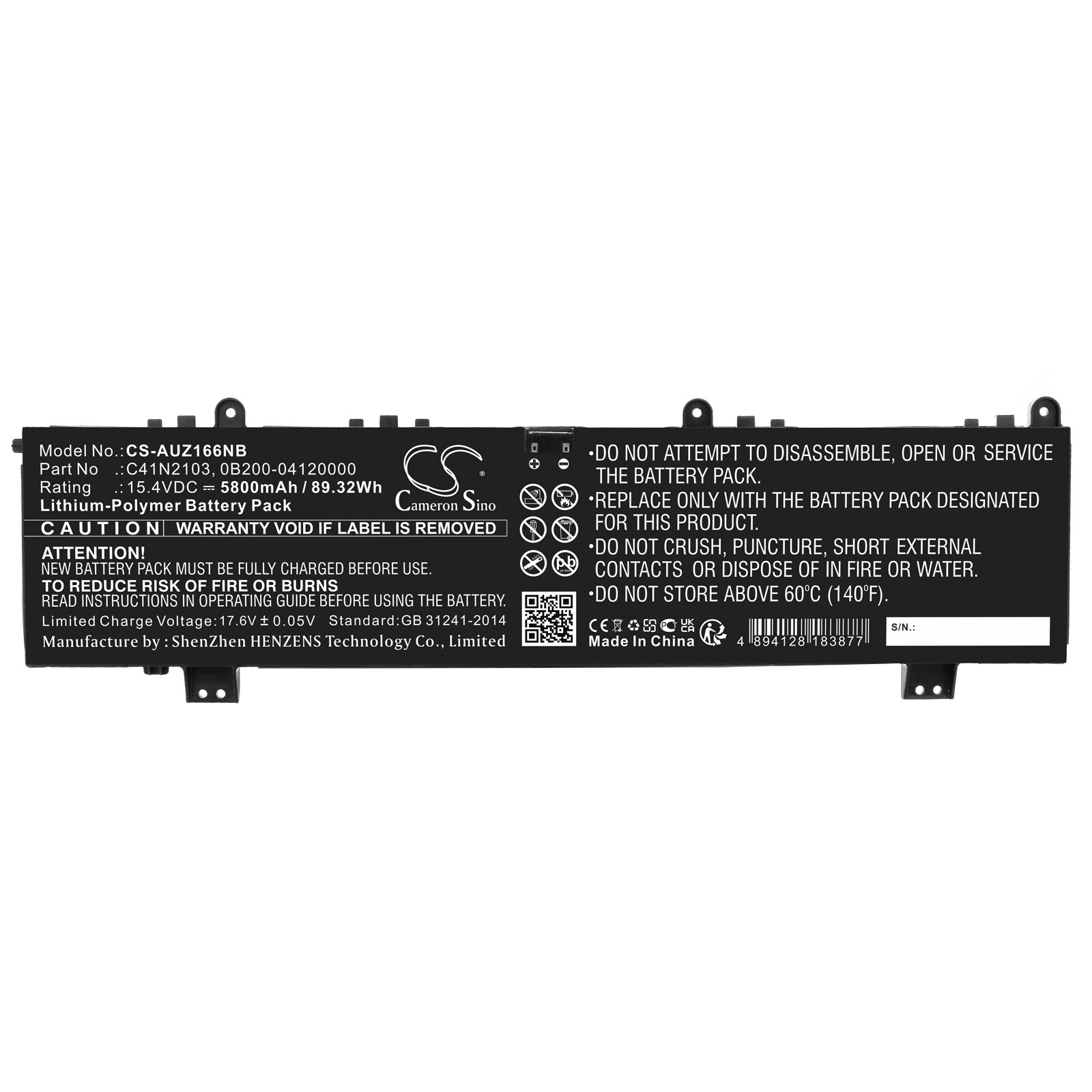 Batteri till Notebook, Bärbar dator för Asus ROG Zephyrus Duo 16 GX650RM-LS016W m.fl.