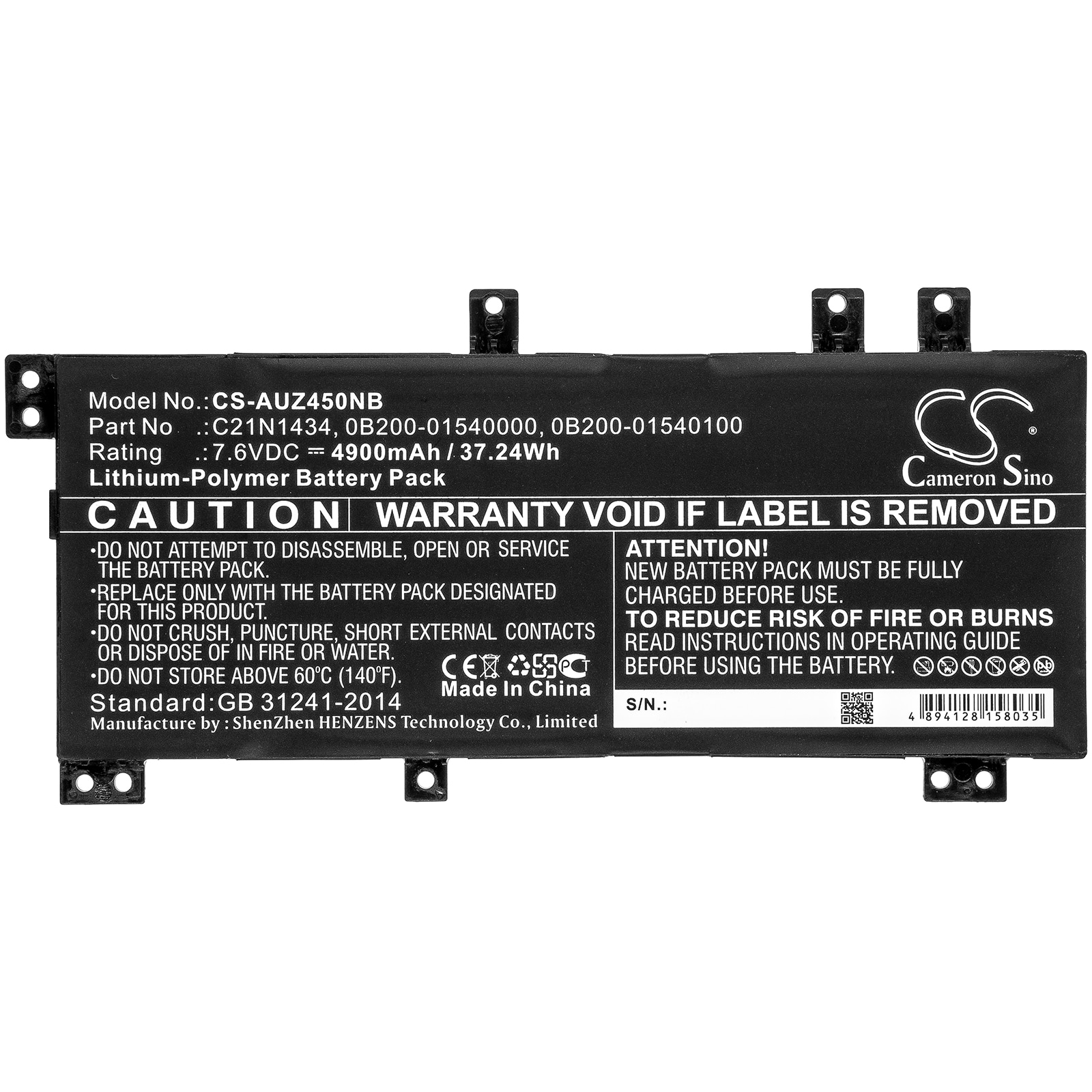 Batteri till Notebook, Bärbar dator för Asus Z450LA-WX006T, Z450UA, Z550MA-1A m.fl.