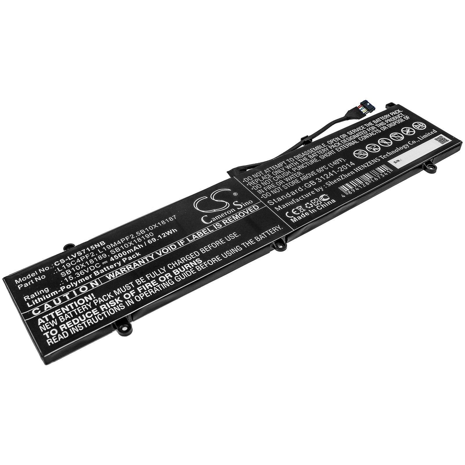 Batteri till Notebook, Bärbar dator för Lenovo Yoga Slim 7 15, Yoga Slim 7-15IMH05