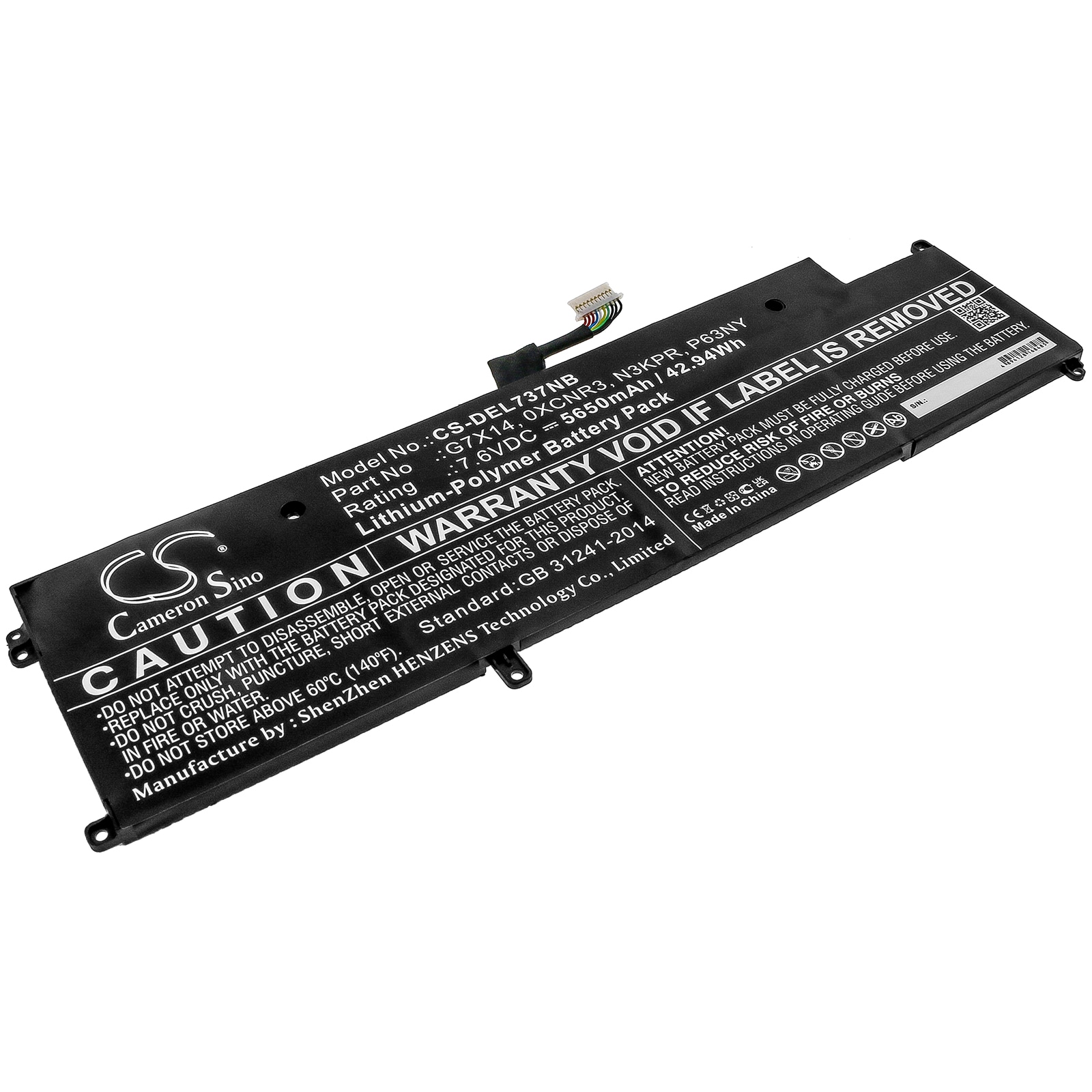 Batteri till Notebook, Bärbar dator för DELL Latitude E7370, Latitude 13 7370