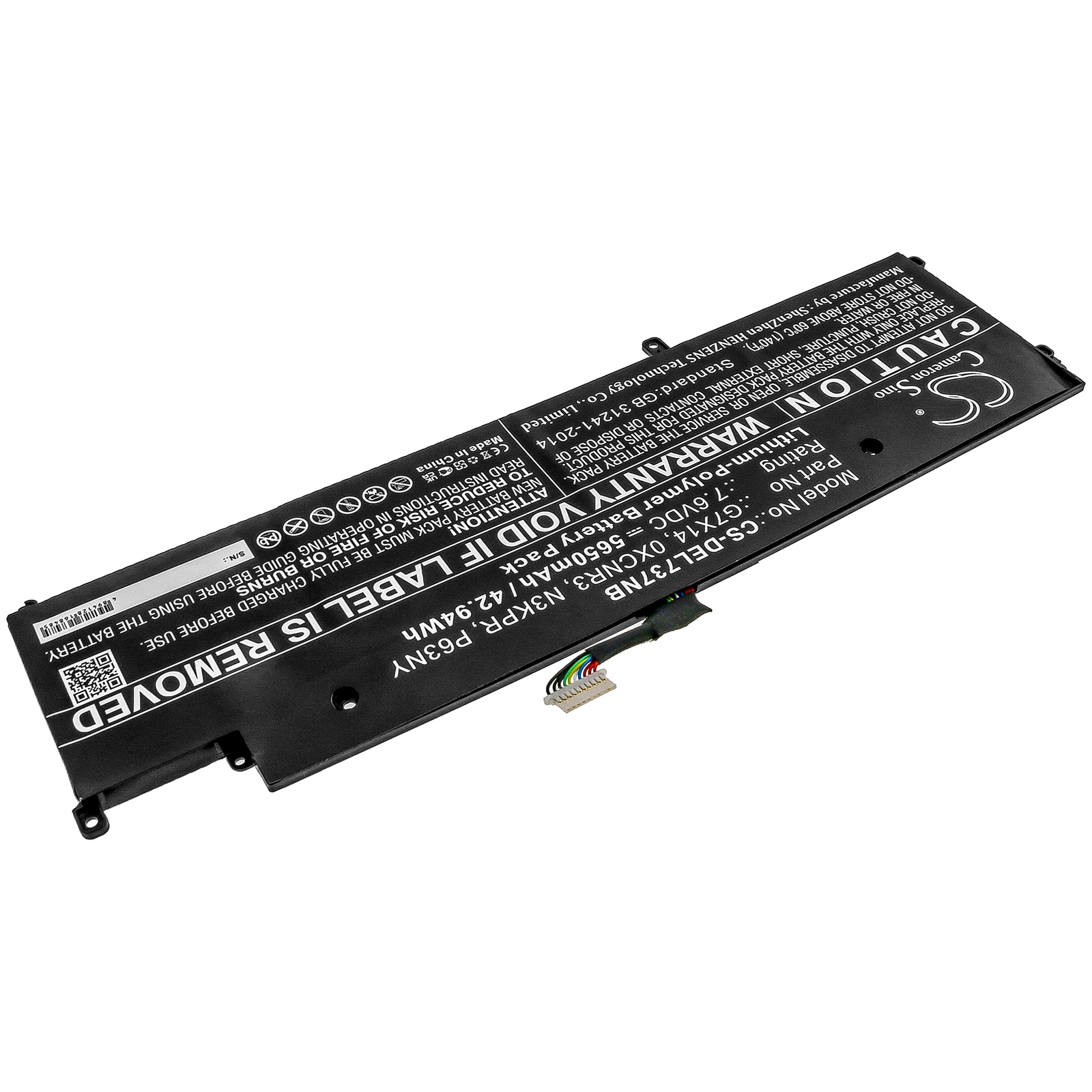Batteri till Notebook, Bärbar dator för DELL Latitude E7370, Latitude 13 7370