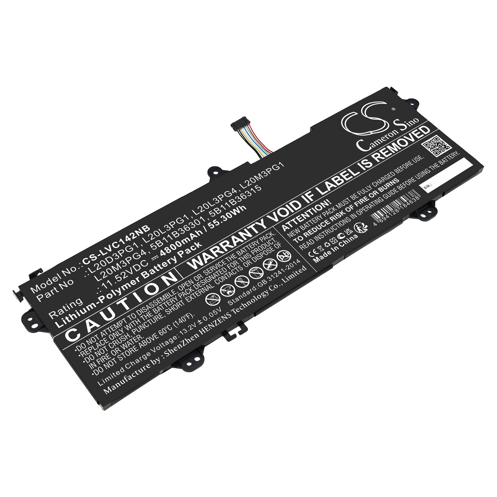 Batteri till Notebook, Bärbar dator för Lenovo 14w Gen 2 82N8001JIV m.fl.