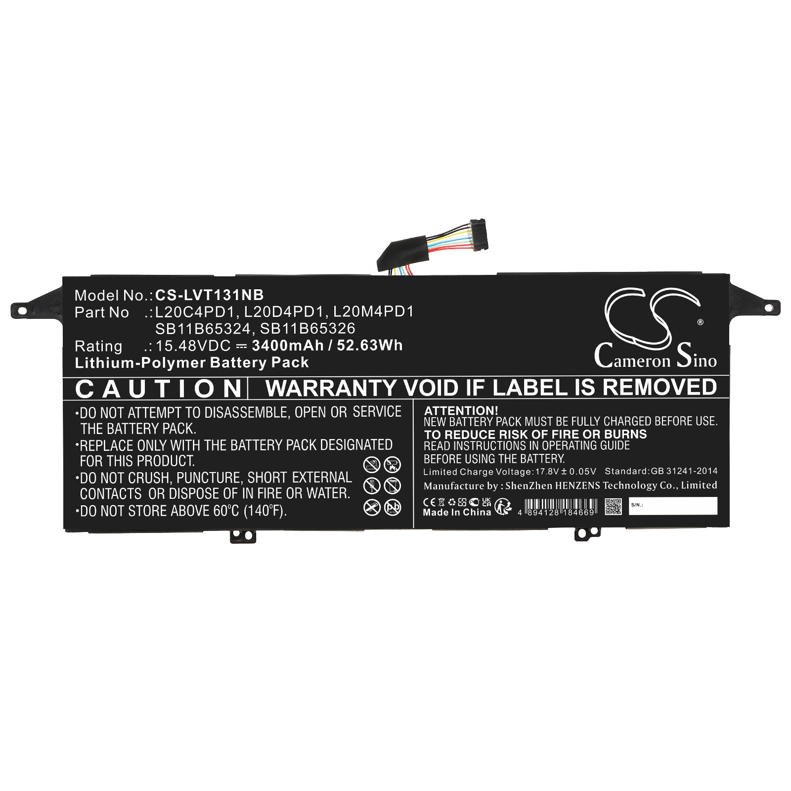 Batteri till Notebook, Bärbar dator för Lenovo ThinkBook 13x ITG 20WJ002LGE m.fl.