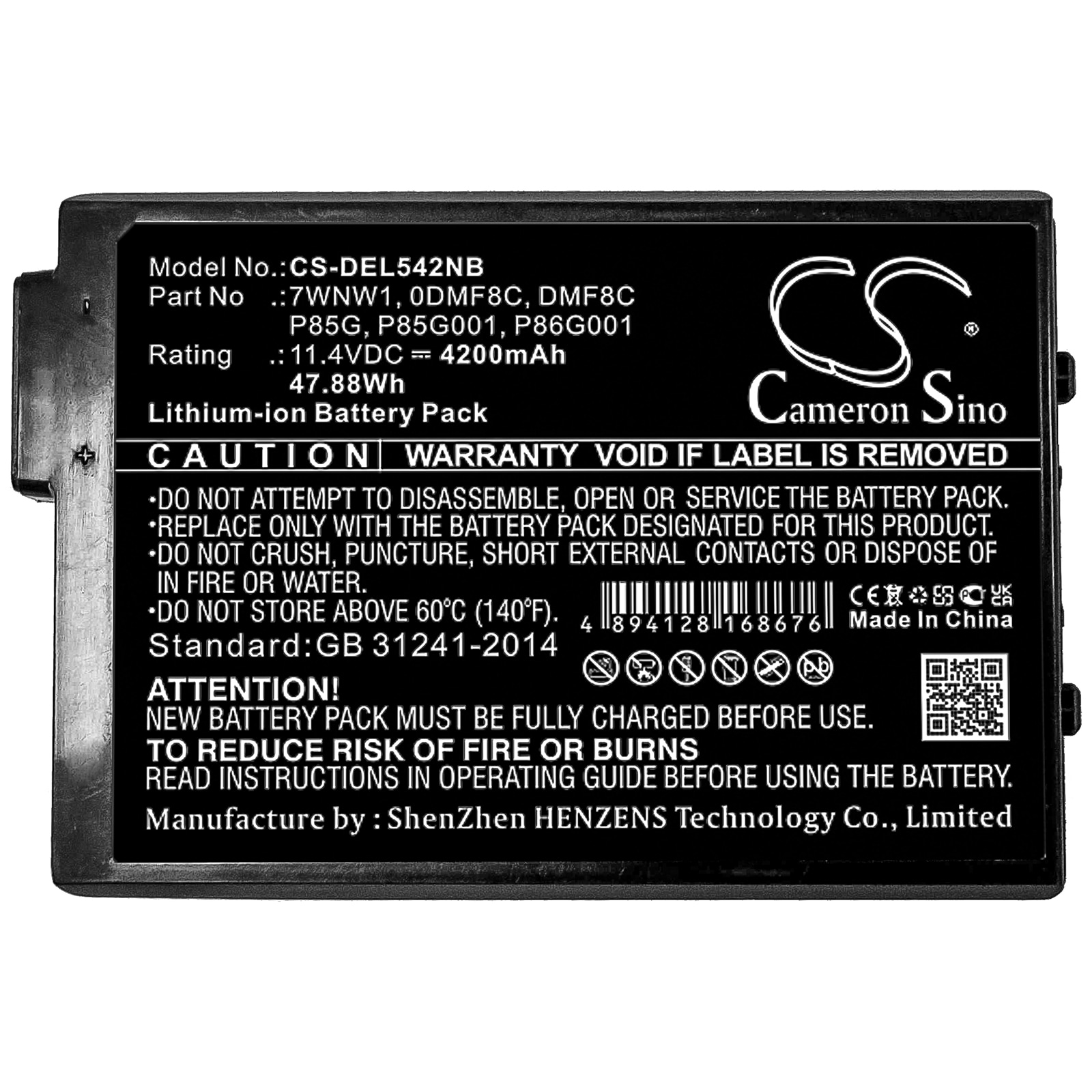 Batteri till Notebook, Bärbar dator för DELL Latitude 7424, Latitude 5424