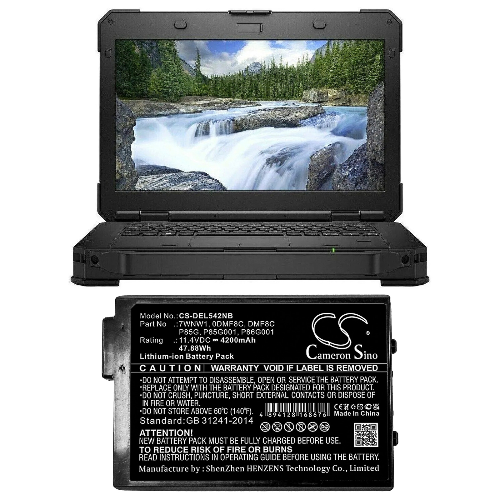 Batteri till Notebook, Bärbar dator för DELL Latitude 7424, Latitude 5424